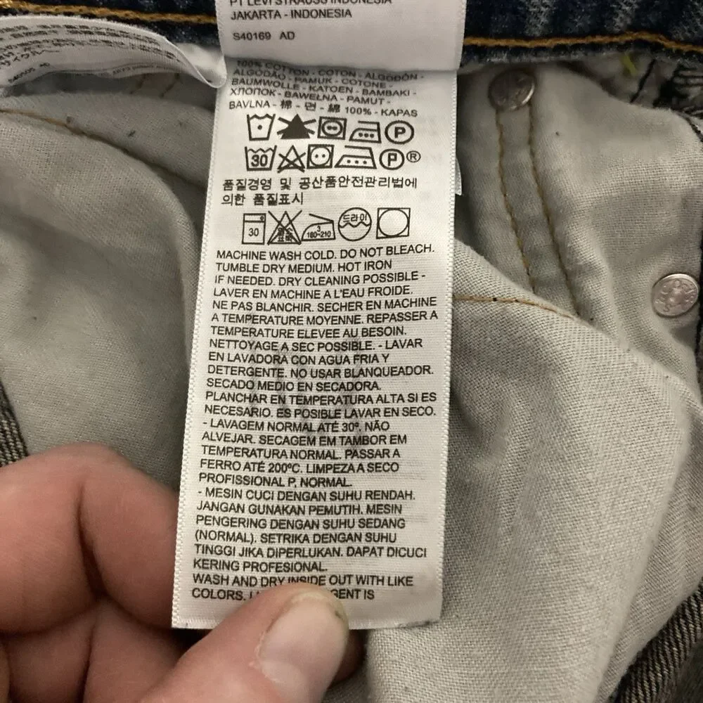 Levi 550 Relaxed Fit 5 Pocket Men’s Jeans 44x34 Light Wash Big & Tall